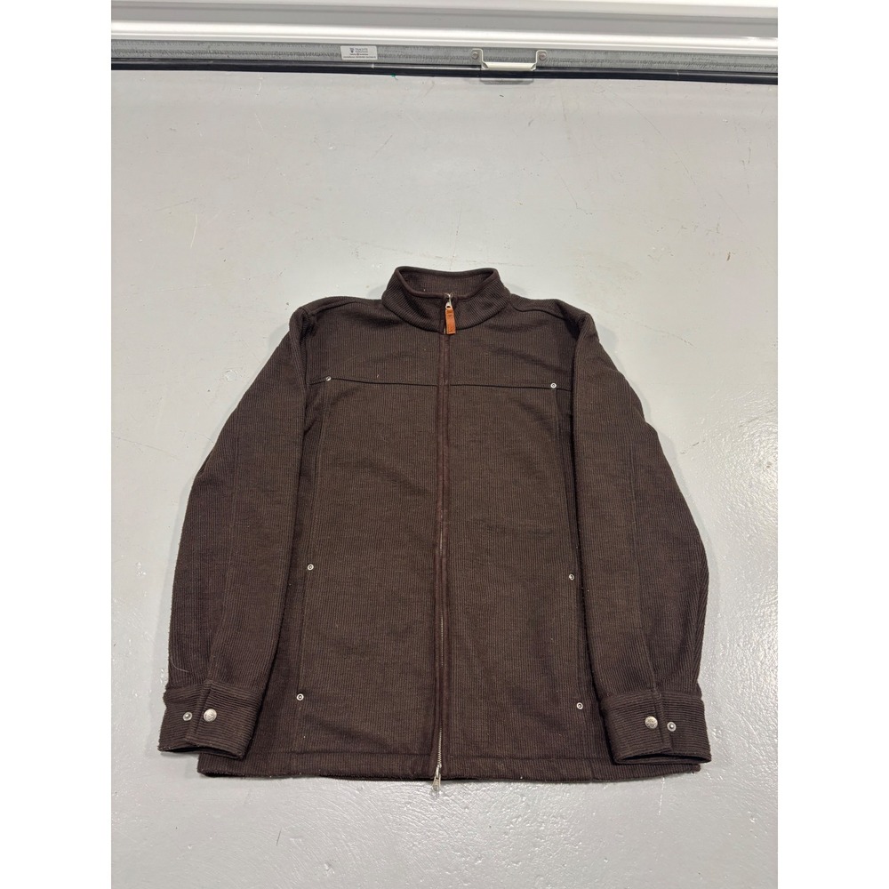 Outback Trading‎ Company Mens XL Brown Full Zip Textured Jacket